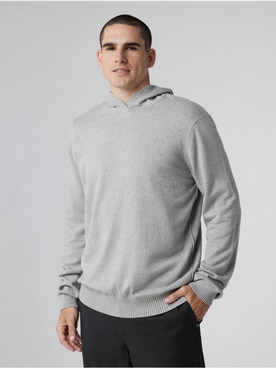 Vuori Other - Vuori Light Gray Knit Hooded Pullover